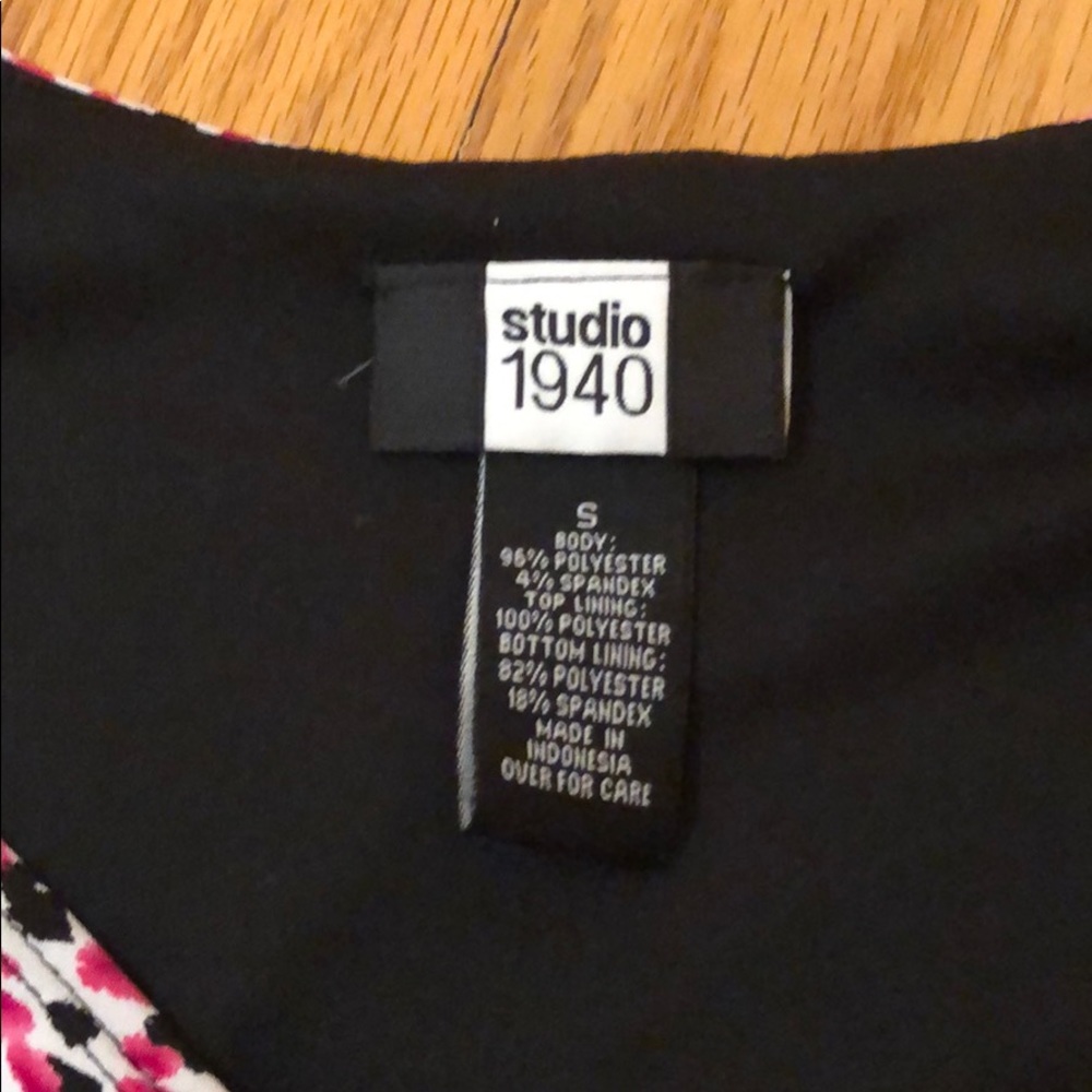 Pink, Black and White Studio 1940 Dress Size Small - Picture 4 of 12